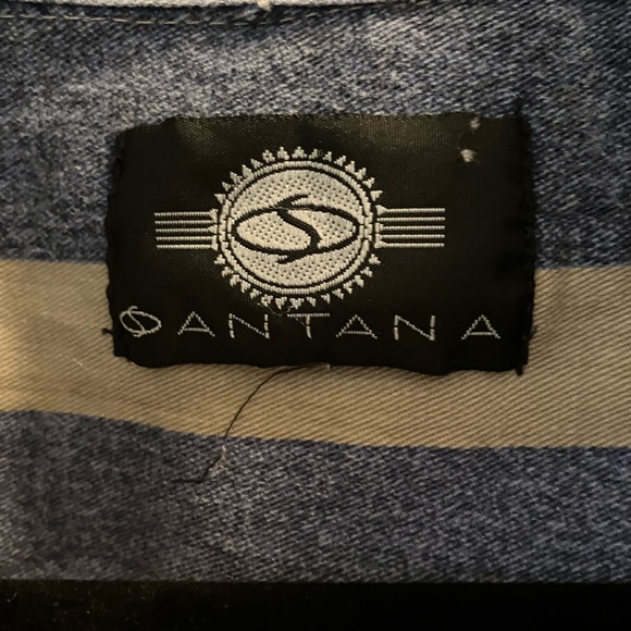 Vintage Santana Striped Short Sleeve Button Down Shirt - Picture 5 of 5